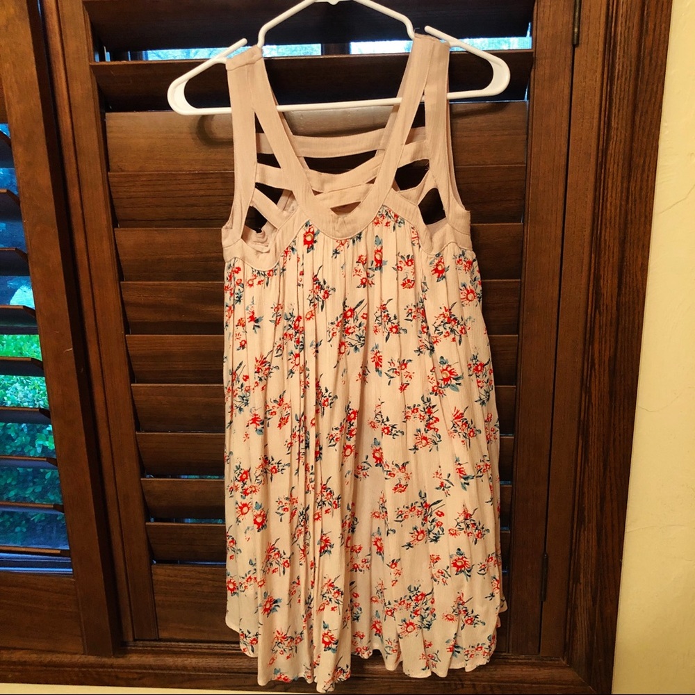 Blush pink floral dress